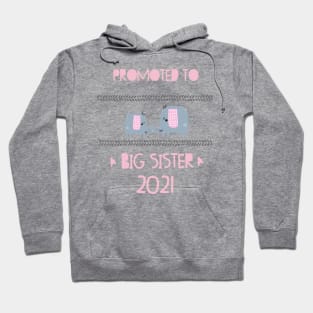 Promoted to Big Sister 2021 announcing pregnancy Elefant Hoodie